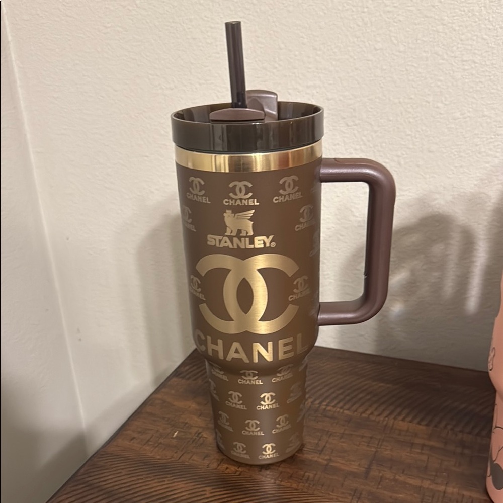 Chanel Gold Travel Mug with Handle